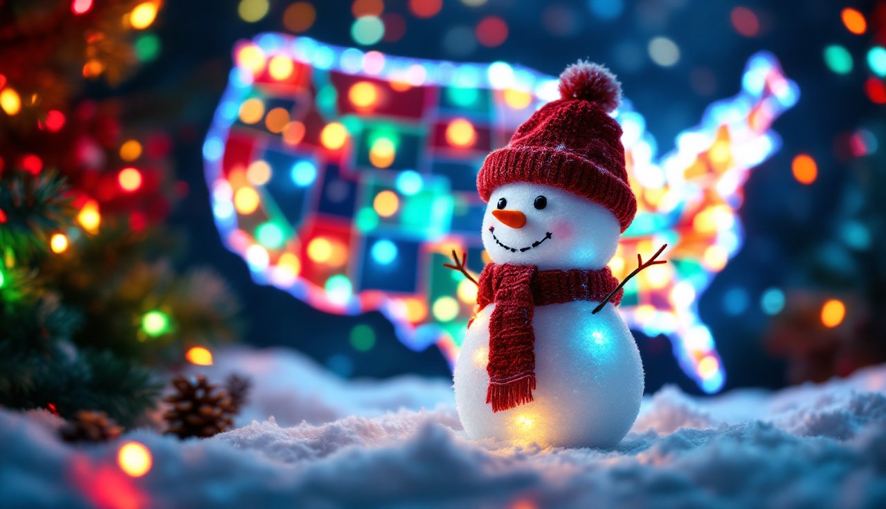 Christmas lights across America